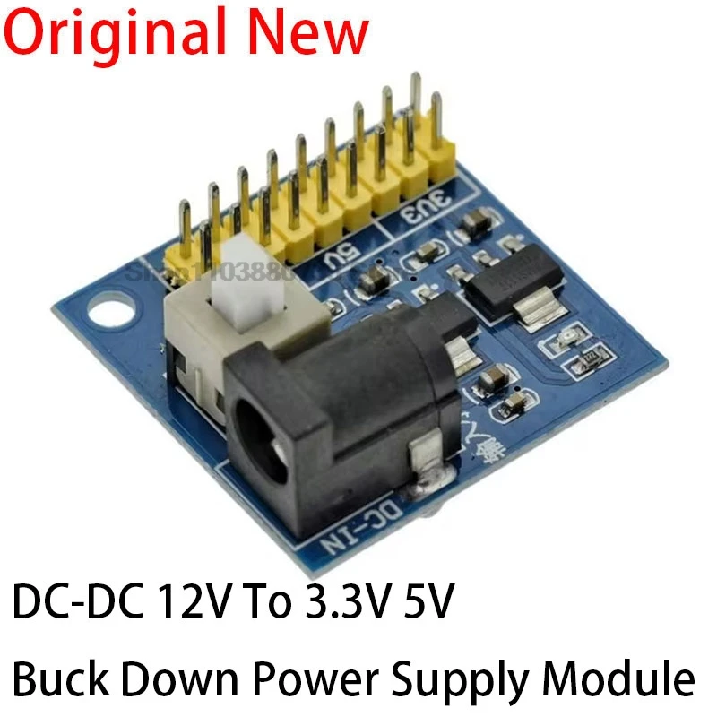 Conversión de voltaje de salida múltiple DC 12V a 3,3 V 5V 12V Módulo de fuente de alimentación reductor para Arduino
