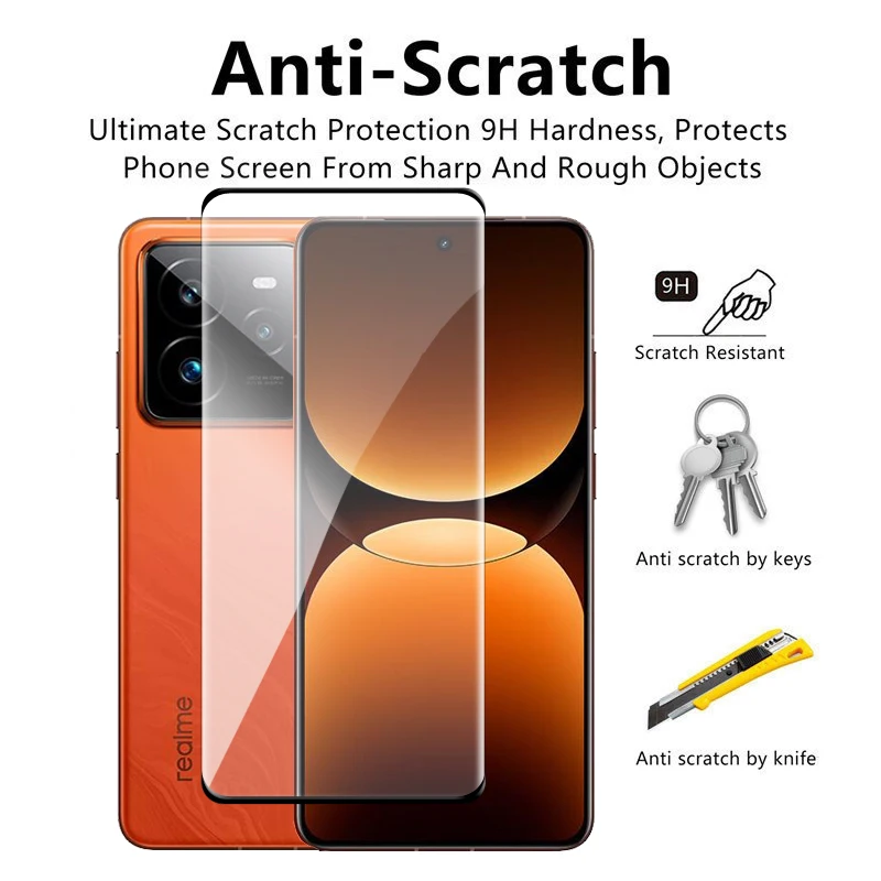 Para Realme GT 7 Pro vidrio para Realme GT7 Pro vidrio templado 3D curvado cubierta completa Protector de pantalla para Realme GT 7 Pro película de lente - imagen 5