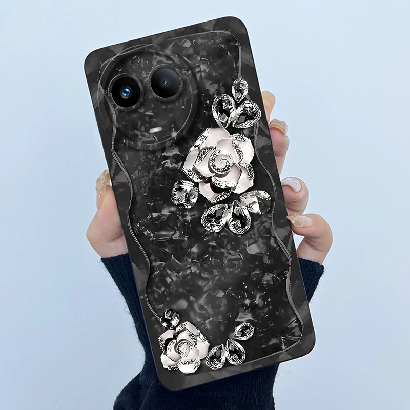 Para Realme V50 / V50S 5G funda de teléfono moda simplicidad pintura al óleo Floral silicona suave carcasa nuevo diseño cubierta trasera a prueba de golpes - imagen 3