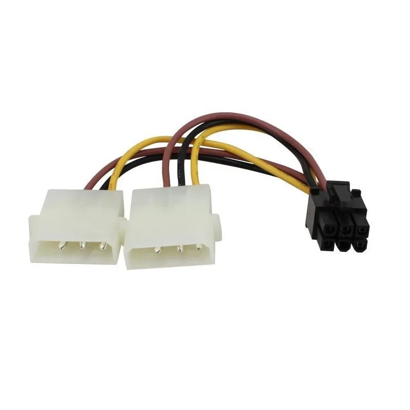 Cable de alimentación de tarjeta de vídeo Dual de 6 pines a 4 pines en forma de Y PCI Express de 8 pines a Cable de alimentación de tarjeta gráfica Molex Dual de 4 pines 15cm - imagen 5