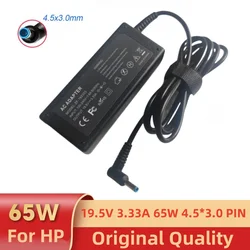 Cargador HP 65 W para portátil, 19,5 V y conector de 4,5 x 3 mm