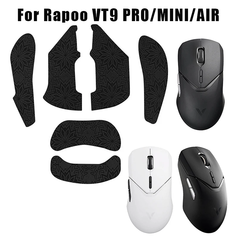 Cinta adhesiva de agarre de ratón para Rapoo VT9 PRO MINI AIR, antideslizante, succiona el sudor, negro, accesorios de Gaming e-sports, pegatina antideslizante - imagen 3