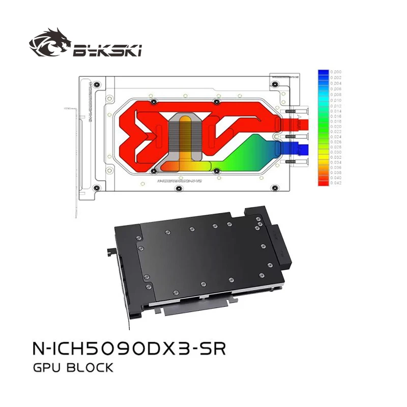 Bykski bloque GPU totalmente metálico para INNO3D RTX5090 D/IHILL X3 tarjeta gráfica PC refrigeración radiador de cobre/cubierta completa N-ICH5090DX3-SR