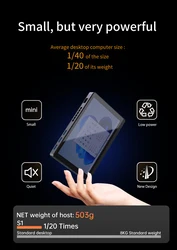 Mini PC Sobremesa Pantalla Táctil IPS 7" N100/N200 Windows 11