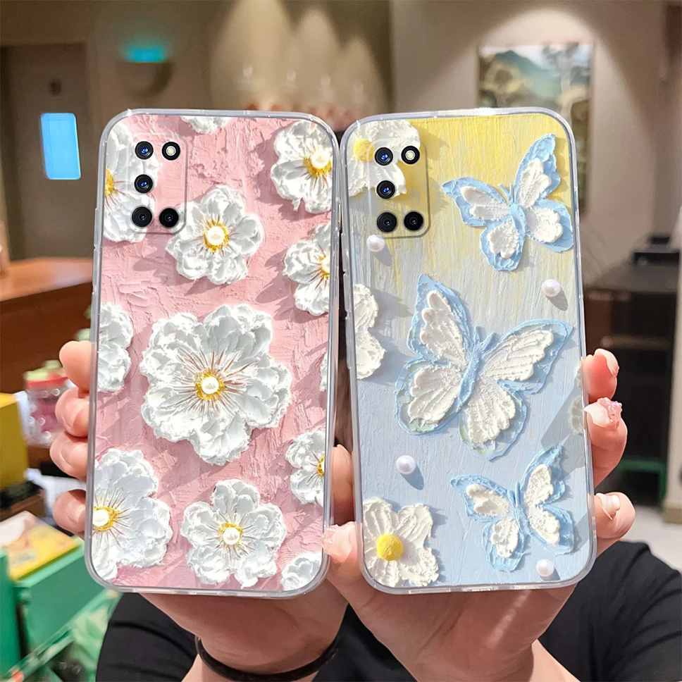 Para Oppo A52 A72 A92 A92S funda de teléfono encantador Panda dibujos animados transparente suave delgada TPU carcasa de silicona para OppoA 52 A72 A 92s parachoques - imagen 2