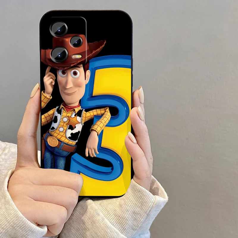 Toy Story funda de teléfono suave de dibujos animados de Disney para Xiaomi Redmi Note 13, 12R, 12, 12S, Turbo 11, 11T, 11S, 10, 10S Pro Plus, 5G, color negro - imagen 2