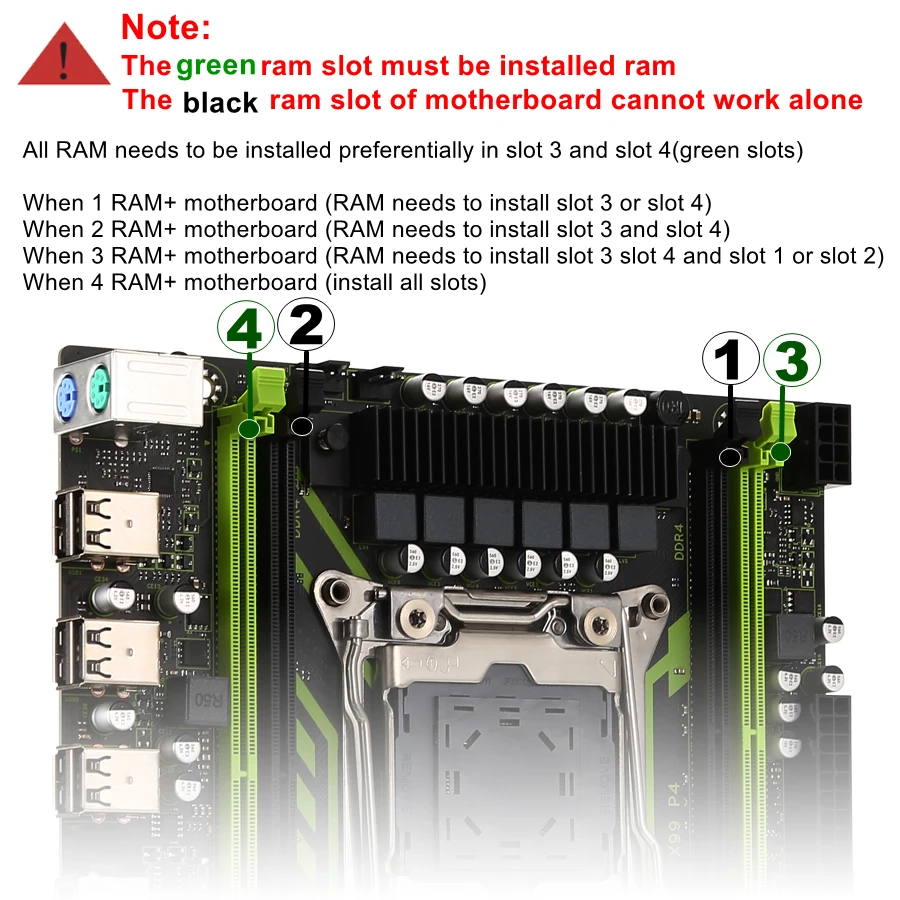 Kllisre X99 kit de placa base LGA 2011-3 Xeon E5 2666 V3 CPU DDR4 16GB 2133MHz ECC Memoria - imagen 5