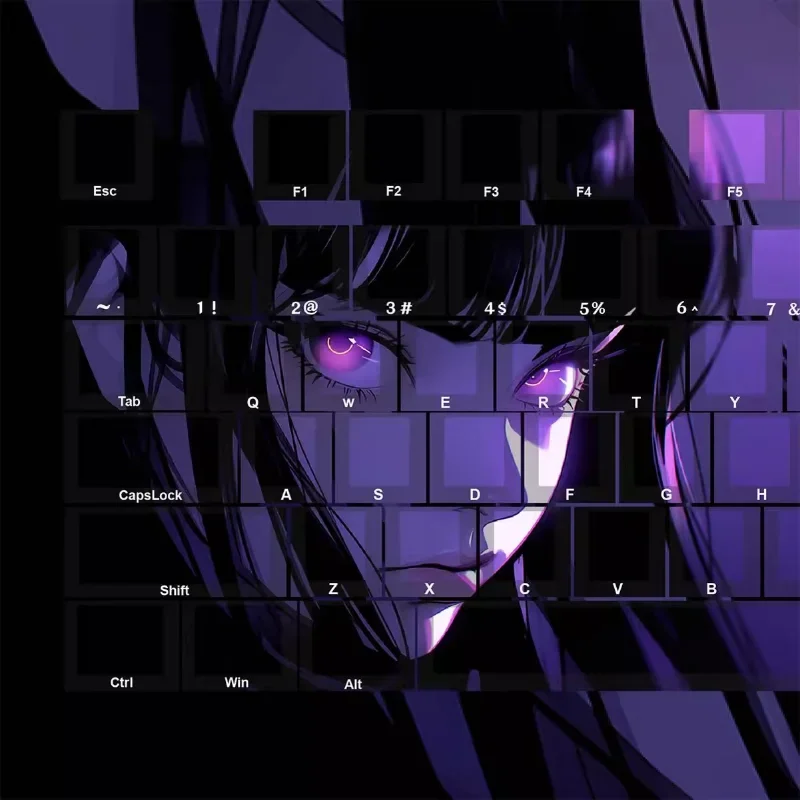 MiFuny Anime Zero Two Keycap Set Darling 02 Resina/PBT Kawaii dibujos animados personalizados juegos artísticos teclas para teclado mecánico regalo - imagen 4