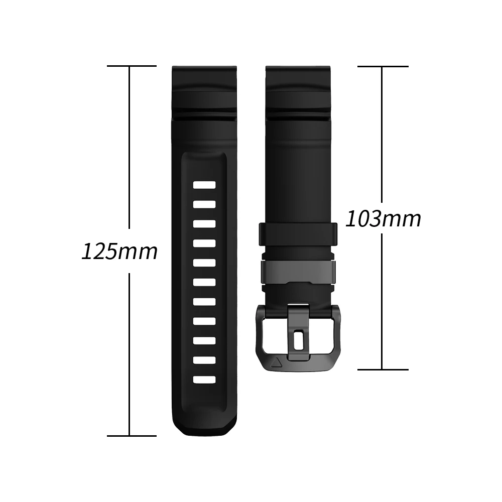 Correa QuickFit de 22mm y 26mm para Garmin Fenix 8 E, correa de silicona para Garmin Fenix 7 7X 5Plus 6XPro Enduro 2, pulsera de reloj - imagen 2