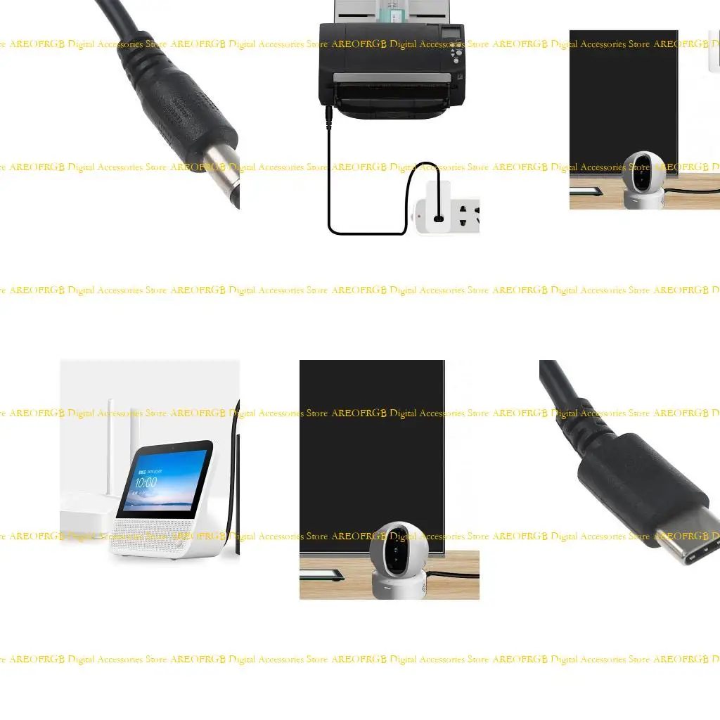 E21E USB C/Tipo-C PD a 12V 15V 20V 5.5x2.1mm Cable alimentación del cable convertidor para laptop