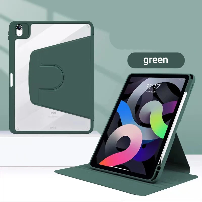 Funda con rotación para tableta, carcasa con Portalápices para iPad 10 Pro 11, 2021, 2021, 2022, Air 4, 10,9, 10,2, 9, 8, 7 - imagen 2