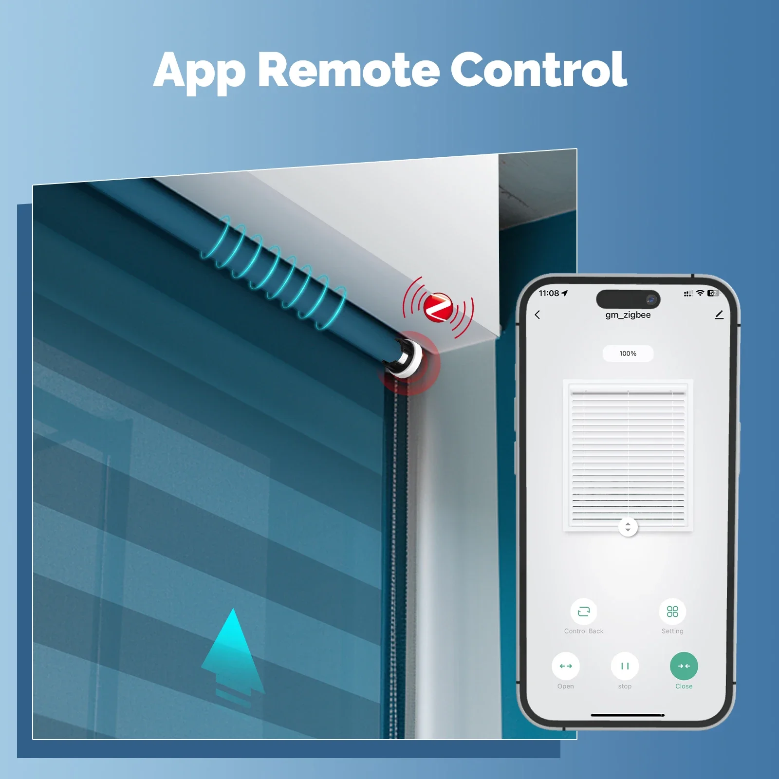 MOES Tuya-Motor de persianas enrollables Zigbee inteligente, automático, para tubo de 38mm, Control remoto, funciona con Smart Life, Alexa y Google Home - imagen 2