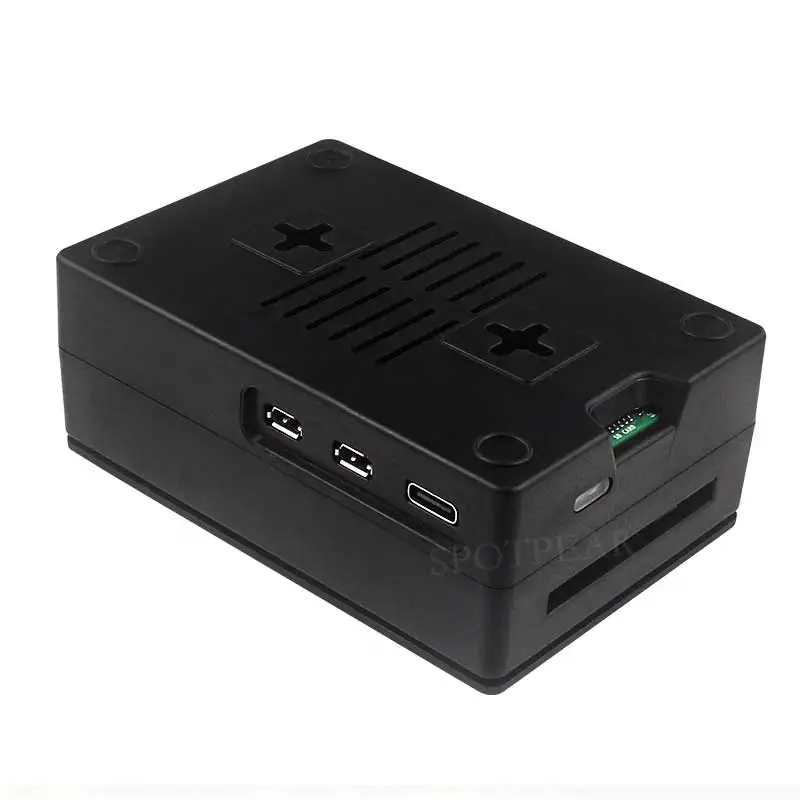 Raspberry Pi 5 Caja ABS Pantalla de 3,5 pulgadas Orificio para ventilador Compatible Multiusos con cubierta extraíble y soporte para ventilador - imagen 5