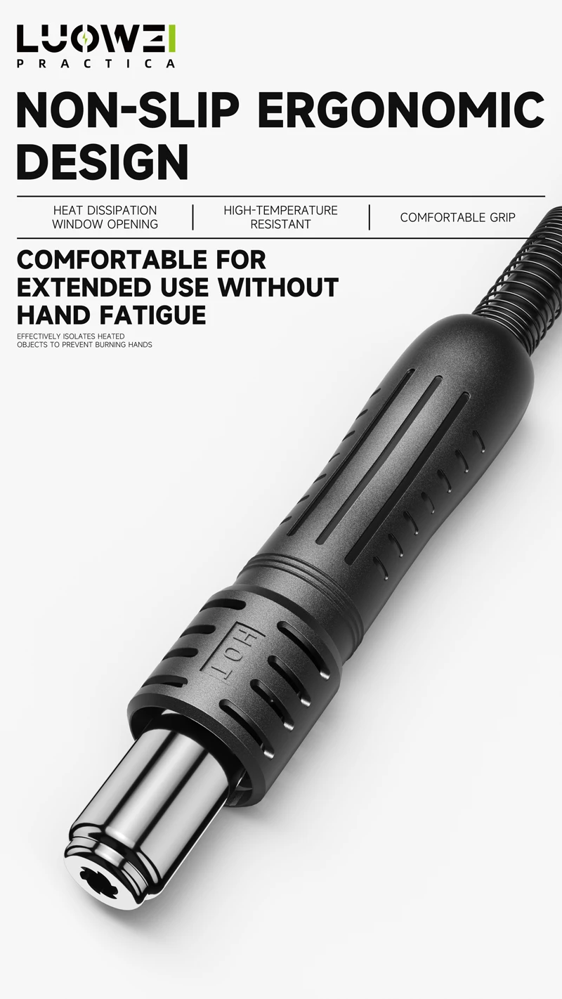 LUOWEI HG-01 Pistola de aire caliente 800W Estación de soldadura de retrabajo BGA Estación de pistola de aire de calor de soldadura 220V / 110V - imagen 4