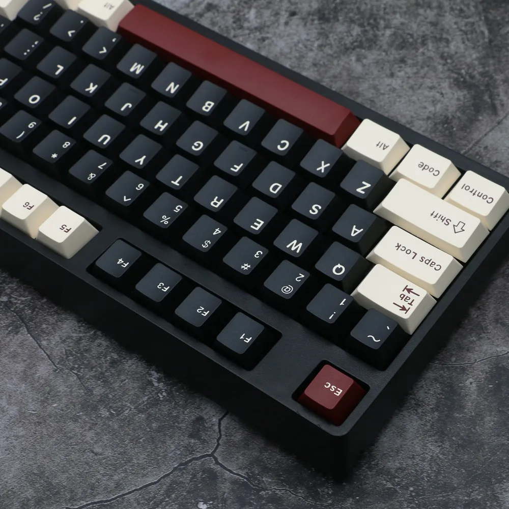 Teclas romanas ABS de dos colores, perfil de cereza, ergonomía USB con cable, 173 teclas, accesorios de juego, teclas de teclado mecánico talladas frontales - imagen 4