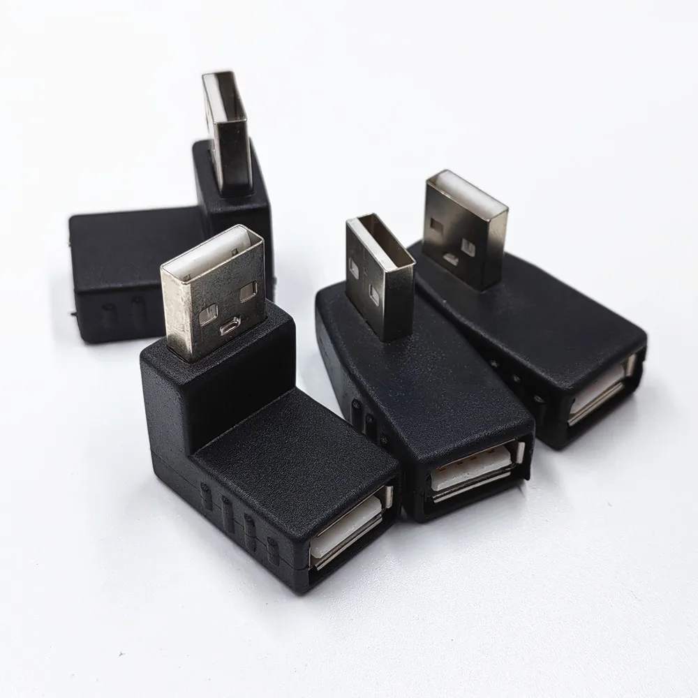 Adaptador de Cable USB arriba, abajo, izquierda y derecha, extensión M/F USB macho a hembra, adaptador en ángulo recto de 90 grados para ordenador portátil y PC, 1 ud.