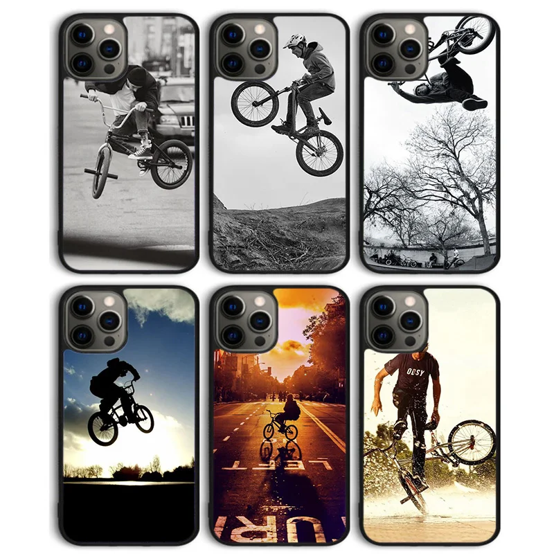 Funda trasera para teléfono BMX Bike Extreme Sport para iPhone 17 Air 16 15 14 13 Pro Max 12 Max Plus 11 Pro Max Coque