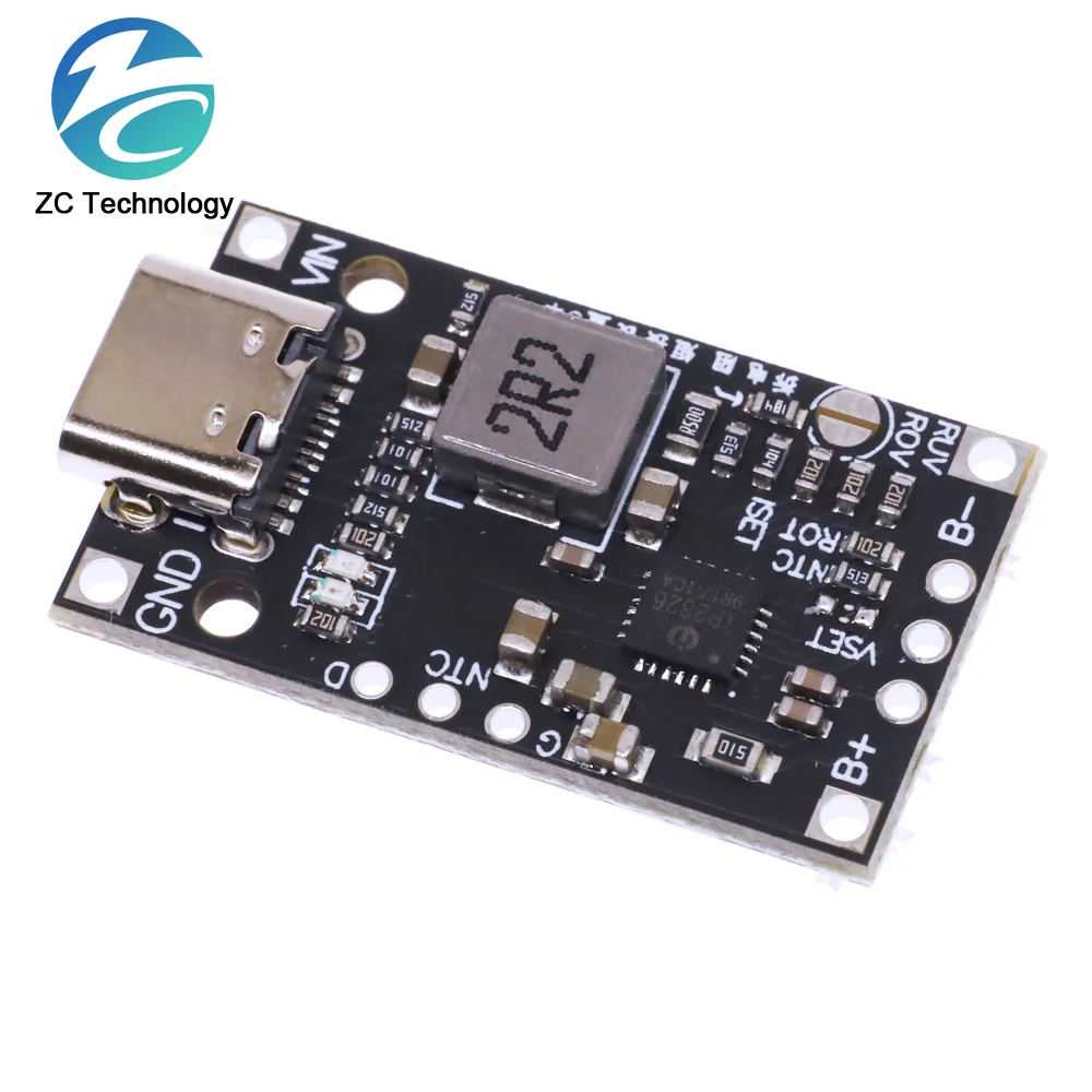 1/5/10 Uds tipo C USB 2-3S BMS 15W 8,4 12,6 V 1.5A refuerzo de carga de batería de litio con soporte equilibrado carga rápida con indicador