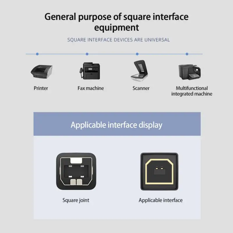 Para impresora de etiquetas 3D Cable Usb para impresora de alta velocidad A a B macho a macho Cable de impresora Usb sincronización de datos - imagen 3