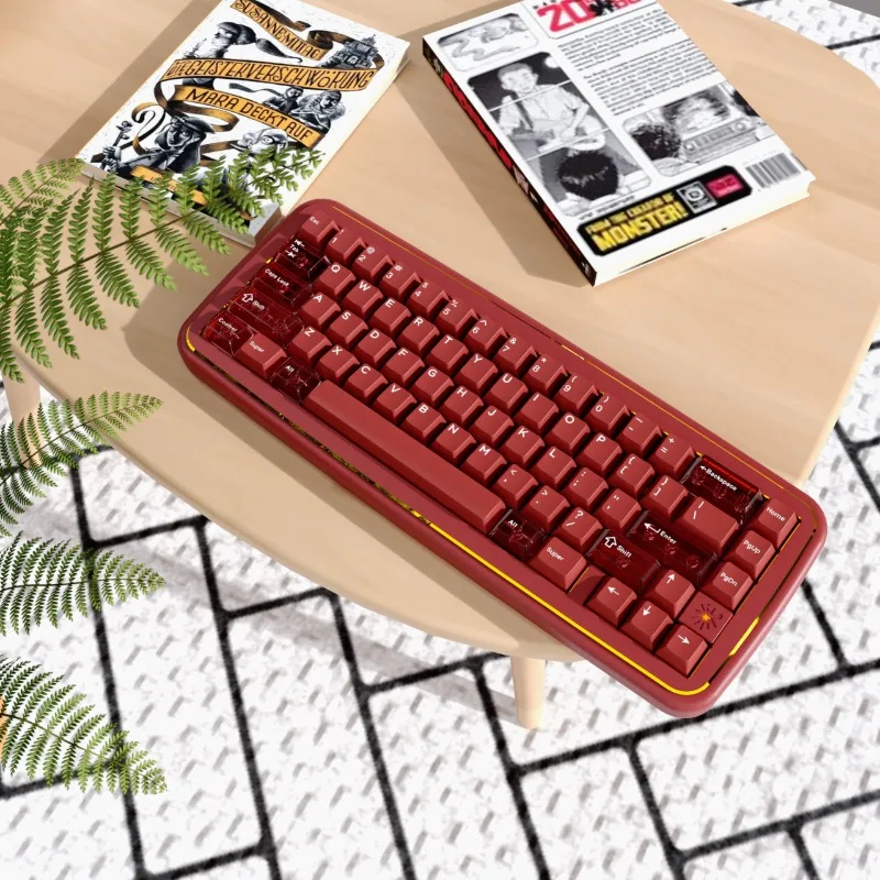 Kit de teclado mecánico TASTE65, tres modos, 2,4G, inalámbrico, de aluminio, RGB, personalizado, 65% de diseño, junta, Kit de teclado para oficina y juegos - imagen 4