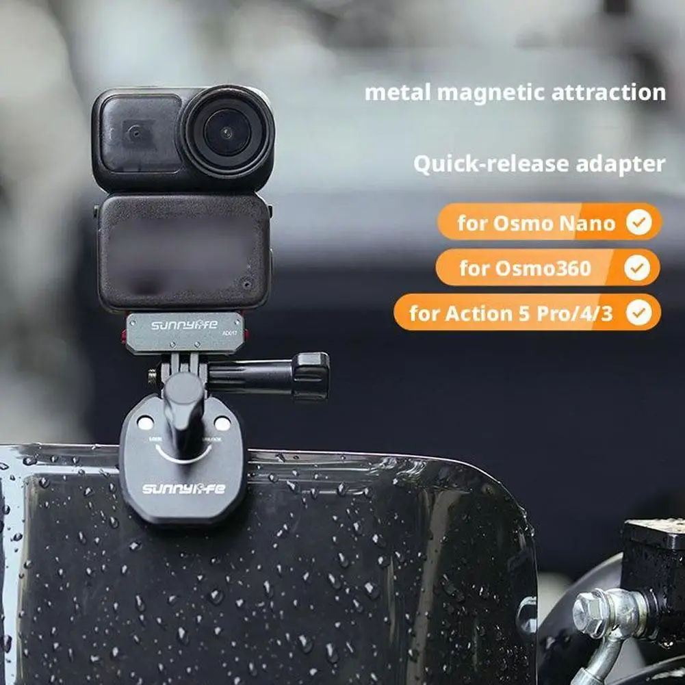 Adaptador magnético de liberación rápida de Metal para Sunnylife, soporte de Base de montaje de extensión plegable para DJI OSMO NANO para DJI Action 5 Pro - imagen 4