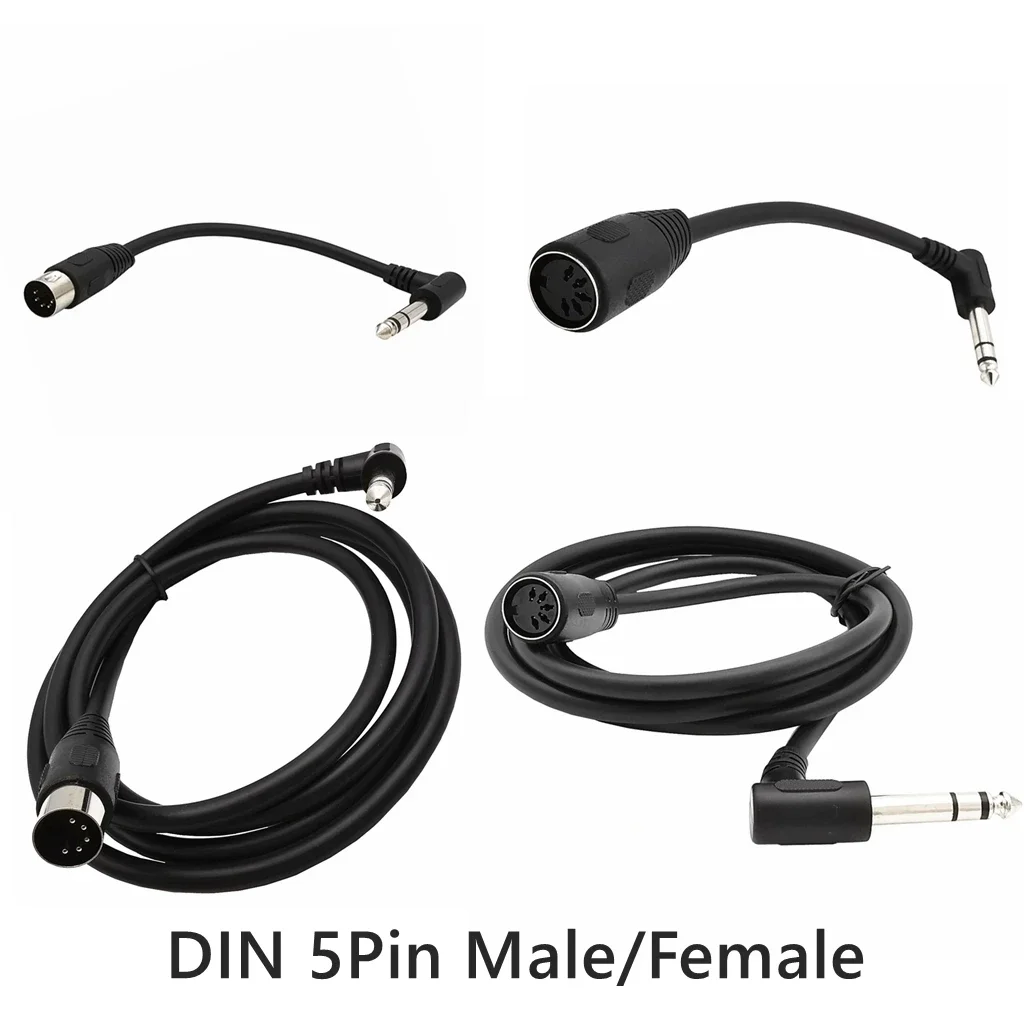 Cable de Audio estéreo MIDI Din, conector macho y hembra de 5 pines, 6,35mm, 6,35 (1/4 pulgadas), TRS macho, 1,5 m, 0,2 m