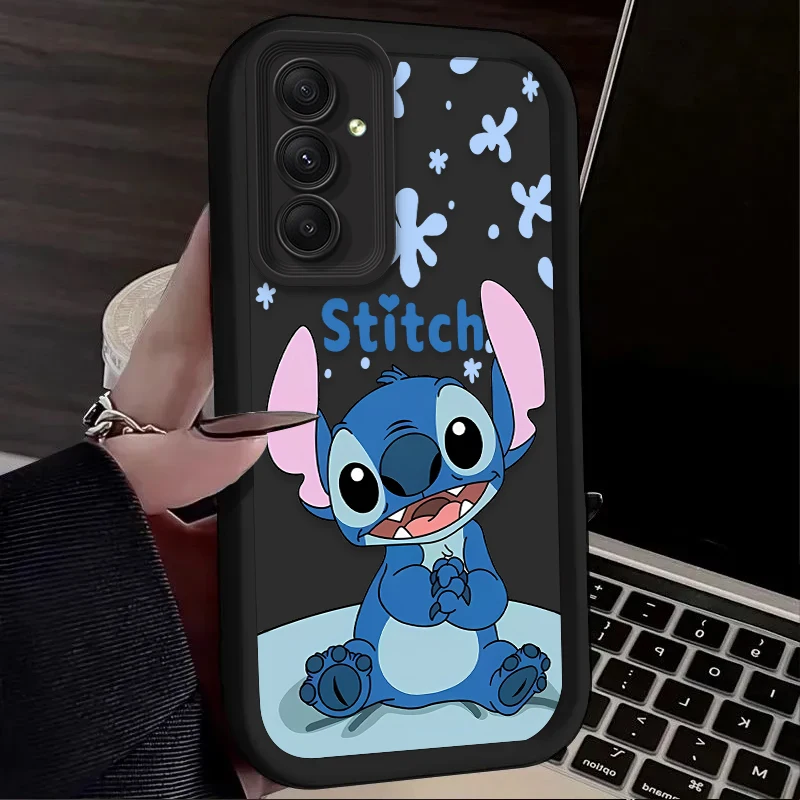 Funda de silicona Disney Happy Stitch para Samsung Galaxy A35 A55 A15 A25 A16 A06 A05 A05S A24 A13 A23 A12 A22 A32 A52 A71 A51 4G - imagen 2