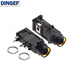 Conector Jack 6,35/6,5mm Estéreo – Chapado Oro Bicanal Micrófono Recto