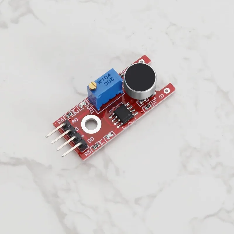 5-10 Uds KY-037 módulo de detección de sonido de alta sensibilidad DC 4-6V LM393 módulo de detección de Sensor de micrófono para arduino AVR PIC - imagen 5