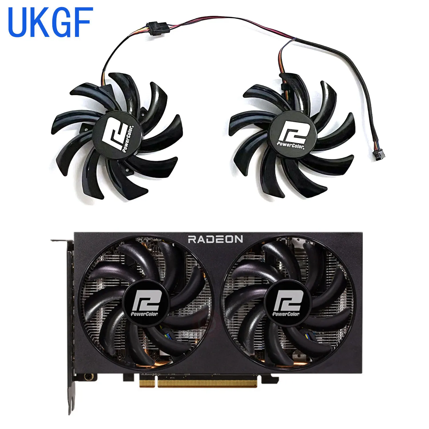 Ventilador GPU para POWERCOLOR RX 5700 XT 6500XT 6600 6600XT 5700XT 6700 6700XT Fighter, 85MM, 4 pines, T129215SU, T129215BU, RX5700, nuevo