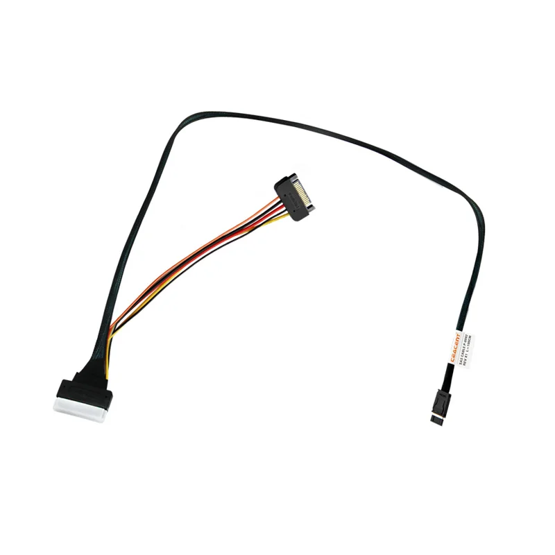 1 * SFF8611 a 1 * SFF8639 Cable NVMe 6G/12G Velocidad 80 cm de longitud Cable Adept - imagen 4