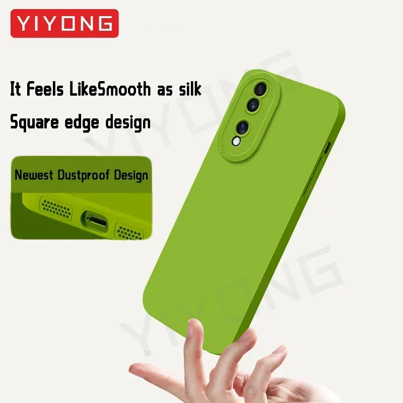 YIYONG-Funda de silicona líquida suave y sedosa para Huawei Honor 90 70 Pro 50, Honor 50, Honor 70, Honor 90 Lite, funda de teléfono - imagen 3