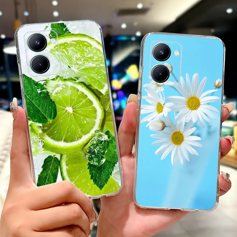 Para Realme C33 2023 funda RMX3627 nueva funda pintada de lujo funda de teléfono de silicona suave para Realme C31 C 33 RealmeC31 RealmeC33 Shell - imagen 4