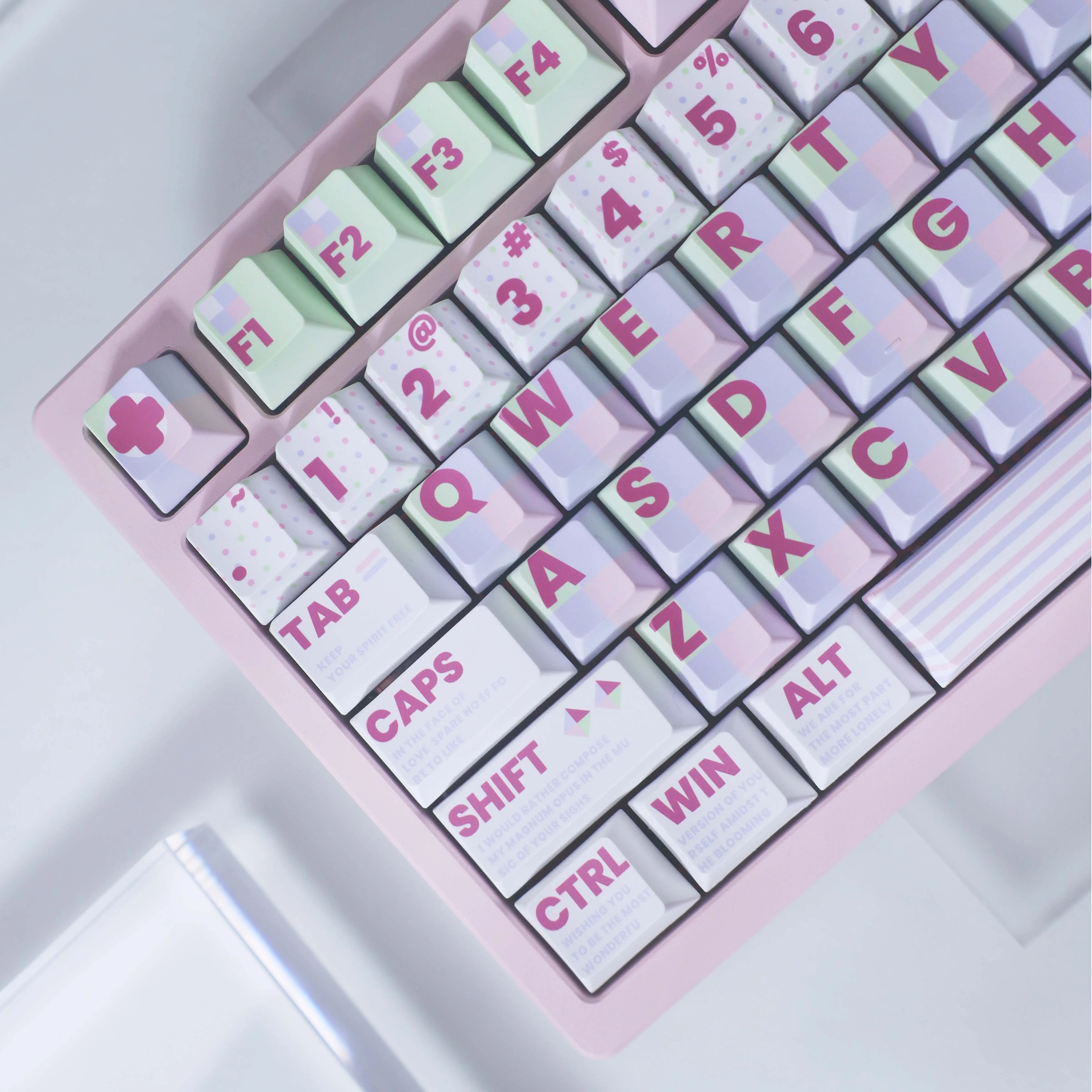 Juego de teclas con tema de pulso de corazón, perfil de cereza PBT, 167 teclas, teclas originales personalizadas hechas a mano para teclado mecánico, regalo DIY - imagen 2