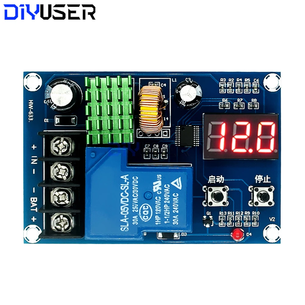 Módulo de Control del cargador de batería XH-M604, placa de protección de batería de litio y plomo ácido DC 6-60V con pantalla Digital