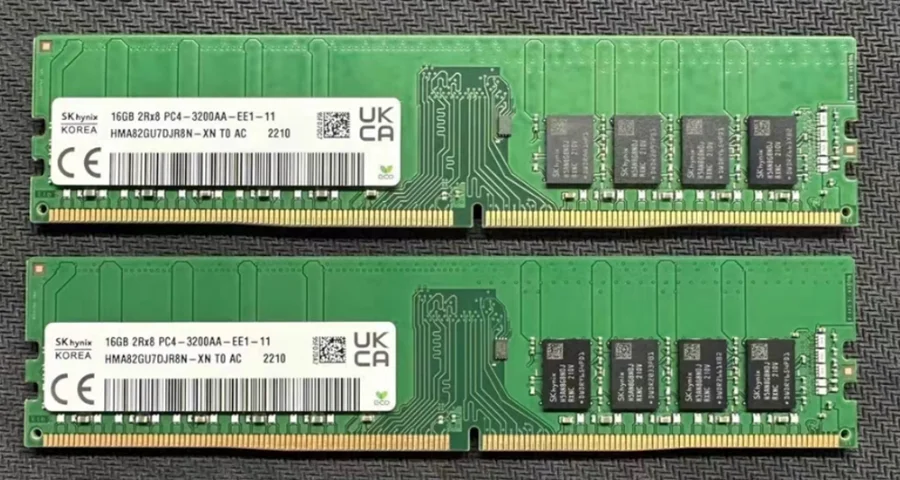 SK Hynix DDR4 8GB 16GB 32GB 2133P 2400T 2666V 2933Y 3200AA PC4 2Rx8 Pure ECC UDIMM RAM estación de trabajo memoria de servidor sin búfer - imagen 2