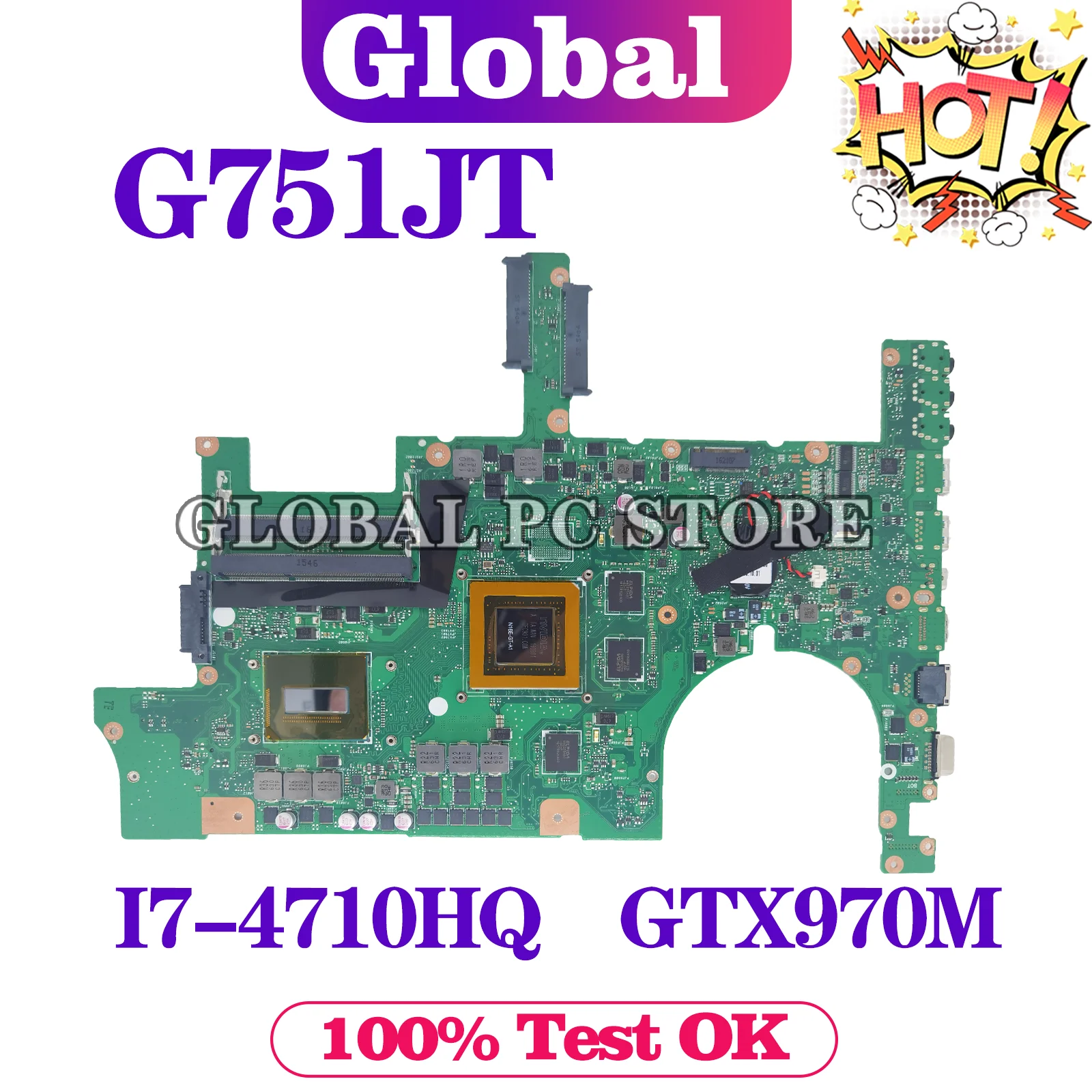 Placa base G751JY G751JT G751JL G751J G751 para placa base de ordenador portátil ASUS i7 CPU GTX965M-V2G GTX970M-V3G GTX980M-V4G - imagen 3