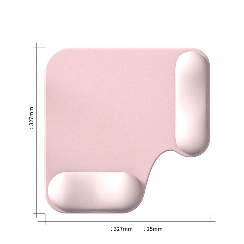 Alfombrilla de ratón ergonómica con soporte para muñeca doble, alfombrilla de espuma viscoelástica para ratón, cojín para muñeca de plástico suave, reposamanos de tela suave para oficina - imagen 2