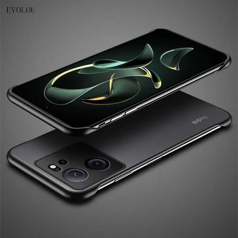 Funda de teléfono sin marco para XIAOMI 13T Pro 15 Ultra mate duro PC translúcido a prueba de golpes anillo de parachoques funda para POCO F7 Ultra - imagen 2