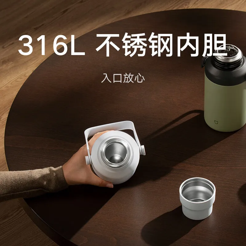 Xiaomi-termo de acero inoxidable de gran capacidad, 1000ml, vaso aislado portátil con cuerda, botella térmica - imagen 5