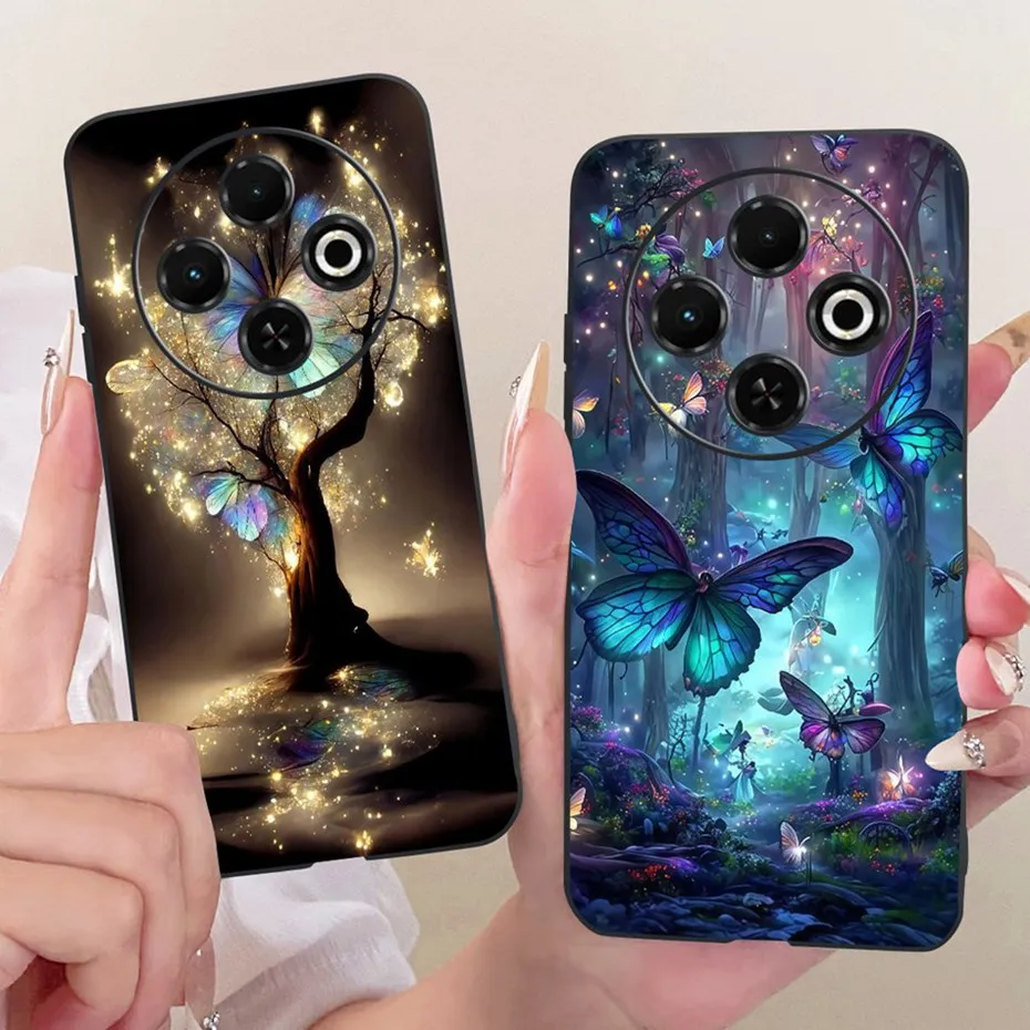 2025 funda de teléfono con impresión bonita para Tecno Spark 30C 30 Pro 4G fundas blandas de silicona negra para Tecno Spark30C 30 30Pro cubiertas parachoques - imagen 2