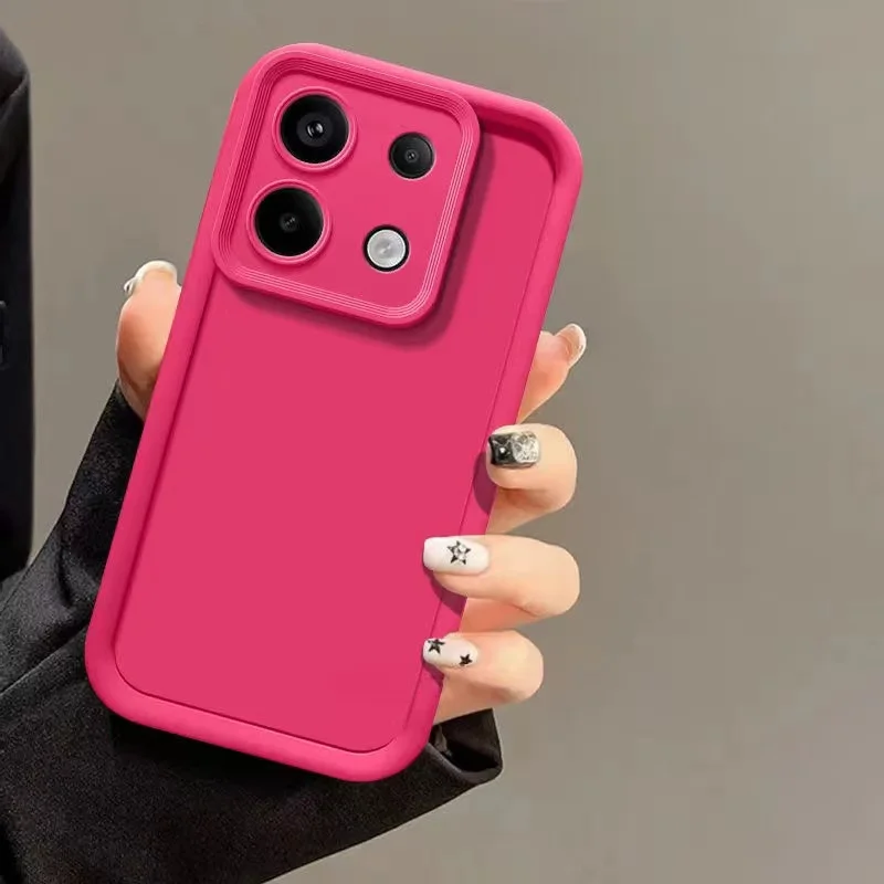 Funda de lujo con textura mate, Funda de silicona para lente de cámara de color sólido para Xiaomi Redmi Note 13 Pro Plus 4G 5G, Funda trasera suave de TPU - imagen 5