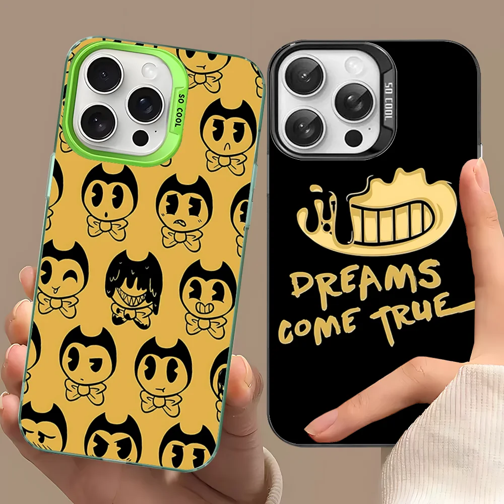 Juego clásico B-Bendy y la i-ink M-Machine funda de teléfono para IPhone 16 15 14 13 12 11 Pro Max X XR XSMAX 8 7 Plus - imagen 3