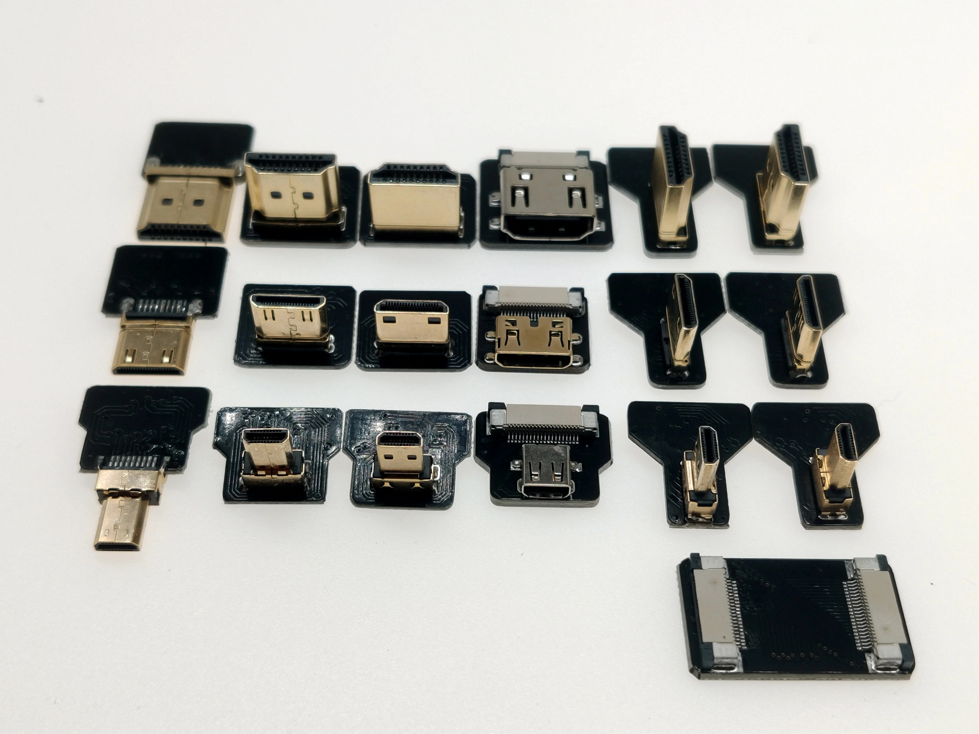 FPV HD Dual Up Angled 90 grados HD tipo A macho a macho HDTV FPC Cable plano para fotografía aérea multicóptero 10CM 50CM - imagen 2