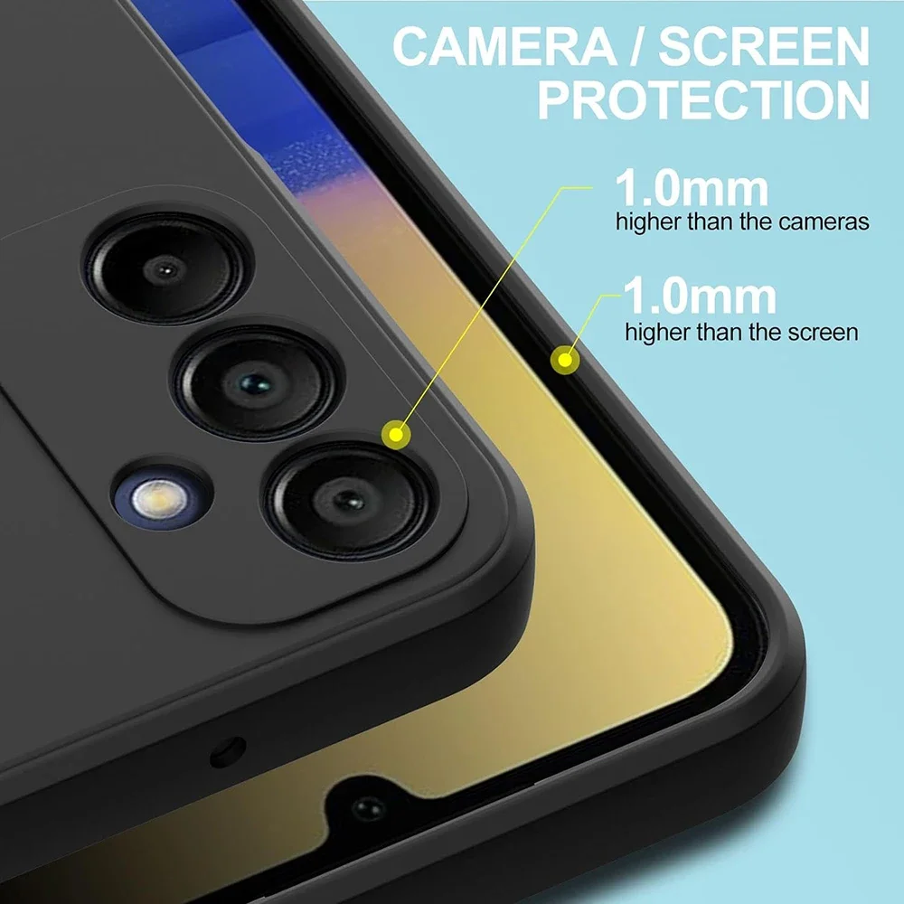 Funda de silicona suave mate ultrafina para Samsung Galaxy S25 S24 S23 FE Plus Ultra A55 A35 A25 A15 A05S A54 A34 funda trasera negra - imagen 2