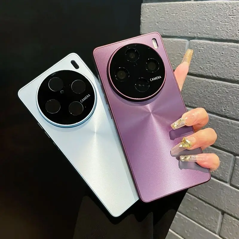 Funda protectora trasera para VIVO X100 Pro, carcasa dura mate, a la moda, láser Aurora, X100, X90, X80 Pro Plus - imagen 2