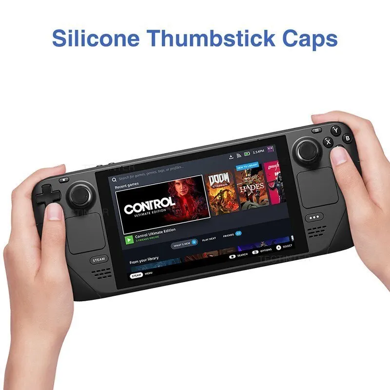 Kit protector de Host de cubierta de vapor, pegatina de botón de Trackpad, tapón antipolvo, tapas de silicona basculantes para accesorios de cubierta de vapor - imagen 3