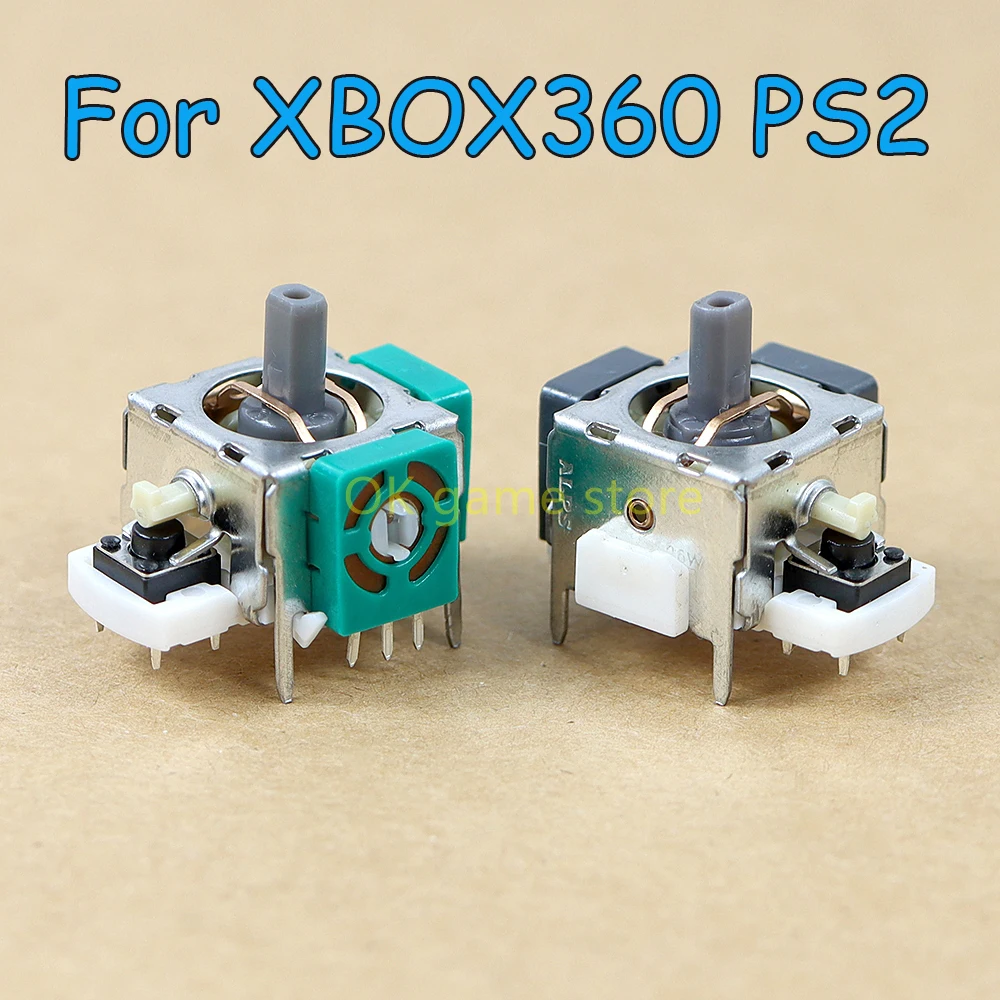 2 uds Joystick analógico 3D con alpes pulgar Stick Grip Rocker para XBOX360 para PlayStation 2 PS2 Joypad controlador Accesorios