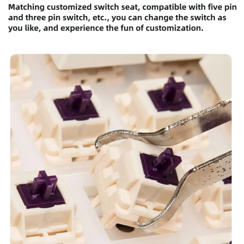 Teclado mecánico KZZI K98, 3 modos RGB con perilla, alfombrilla numérica, junta intercambiable en caliente, teclado de oficina para juegos, soporte WIN/MAC - imagen 5