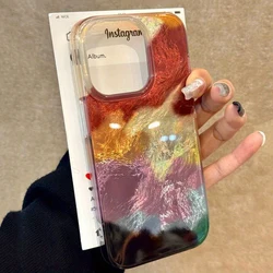 Funda iPhone glaciar con papel metalico y gradiente - Parachoques
